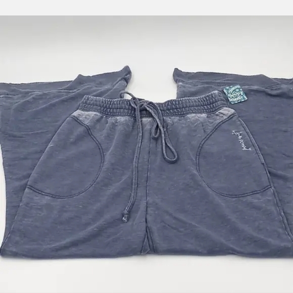 Free People Cozy Cool Girl Lounge Pants, Dark Sapphire Blue, BNWT - Picture 5 of 9